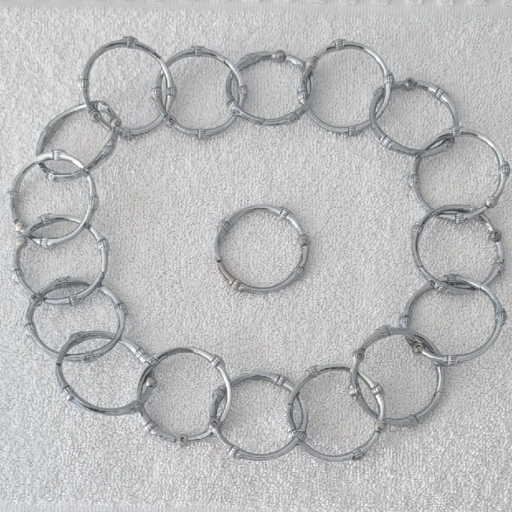 Elegant Silver Shower Curtain Rings
